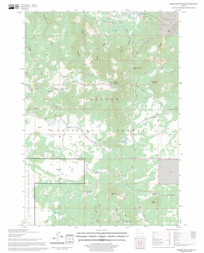 US Forest Service - Topo Bishop Mountain, ID FSTopo Legacy digital map
