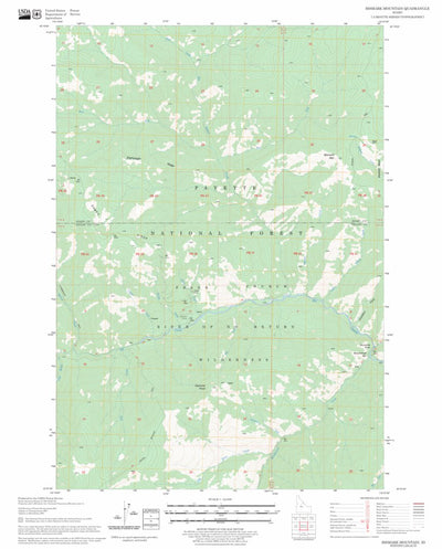 US Forest Service - Topo Bismark Mountain, ID FSTopo Legacy digital map