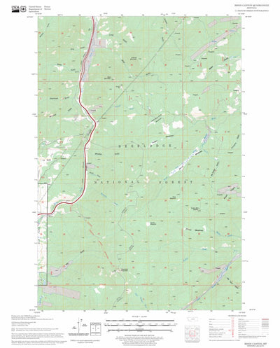 US Forest Service - Topo Bison Canyon, MT FSTopo Legacy digital map