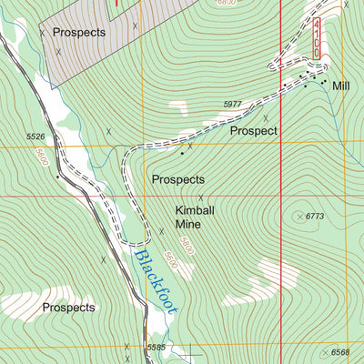 US Forest Service - Topo Bison Mountain, MT FSTopo Legacy digital map