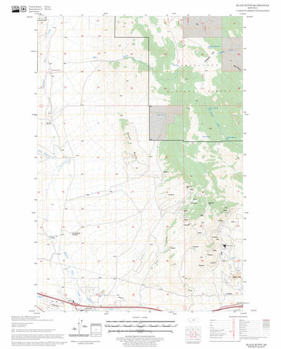 US Forest Service - Topo Black Butte, MT FSTopo Legacy digital map