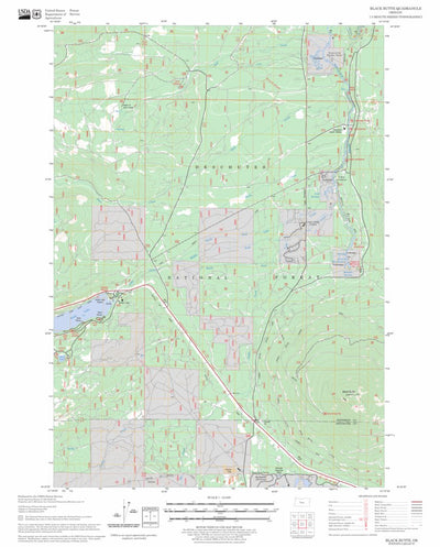 US Forest Service - Topo Black Butte, OR FSTopo Legacy digital map