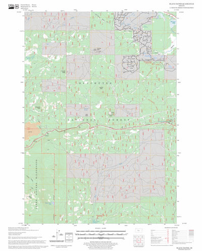US Forest Service - Topo Black Crater, OR FSTopo Legacy digital map