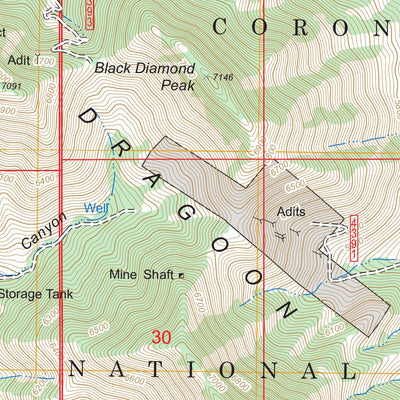 US Forest Service - Topo Black Diamond Peak, AZ FSTopo Legacy digital map