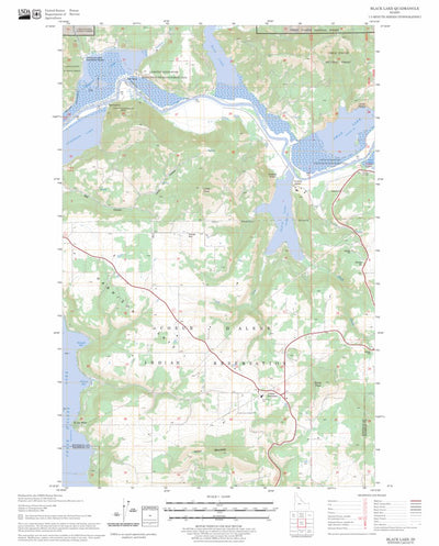 US Forest Service - Topo Black Lake, ID FSTopo Legacy digital map