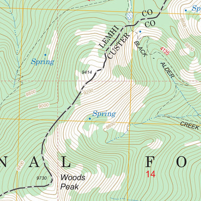US Forest Service - Topo Black Mountain, ID FSTopo Legacy digital map