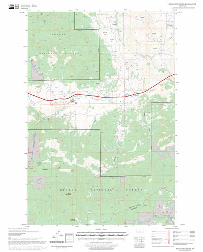 US Forest Service - Topo Black Mountain, MT FSTopo Legacy digital map