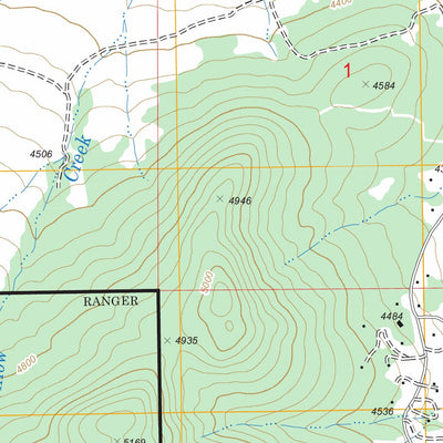 US Forest Service - Topo Black Mountain, MT FSTopo Legacy digital map