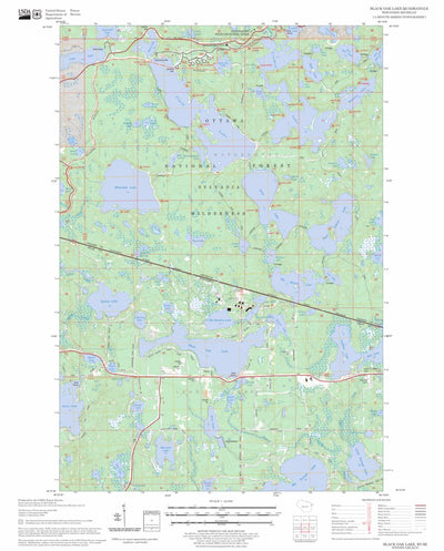 US Forest Service - Topo Black Oak Lake, WI - MI FSTopo Legacy digital map