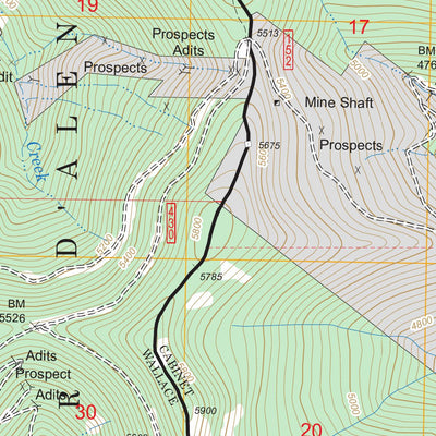 US Forest Service - Topo Black Peak, MT - ID FSTopo Legacy digital map
