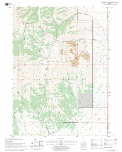 US Forest Service - Topo Black Pine Peak, ID FSTopo Legacy digital map