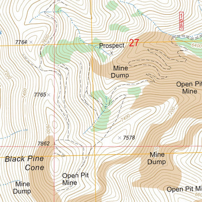 US Forest Service - Topo Black Pine Peak, ID FSTopo Legacy digital map