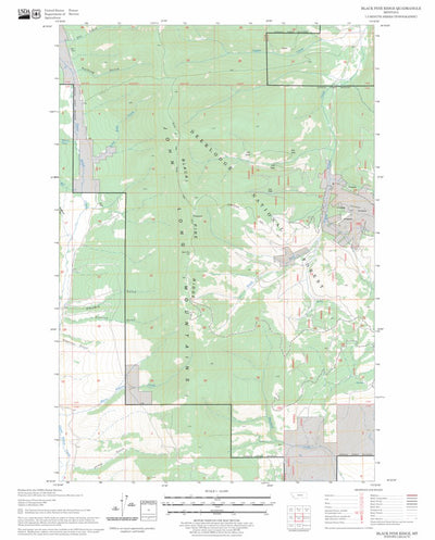 US Forest Service - Topo Black Pine Ridge, MT FSTopo Legacy digital map