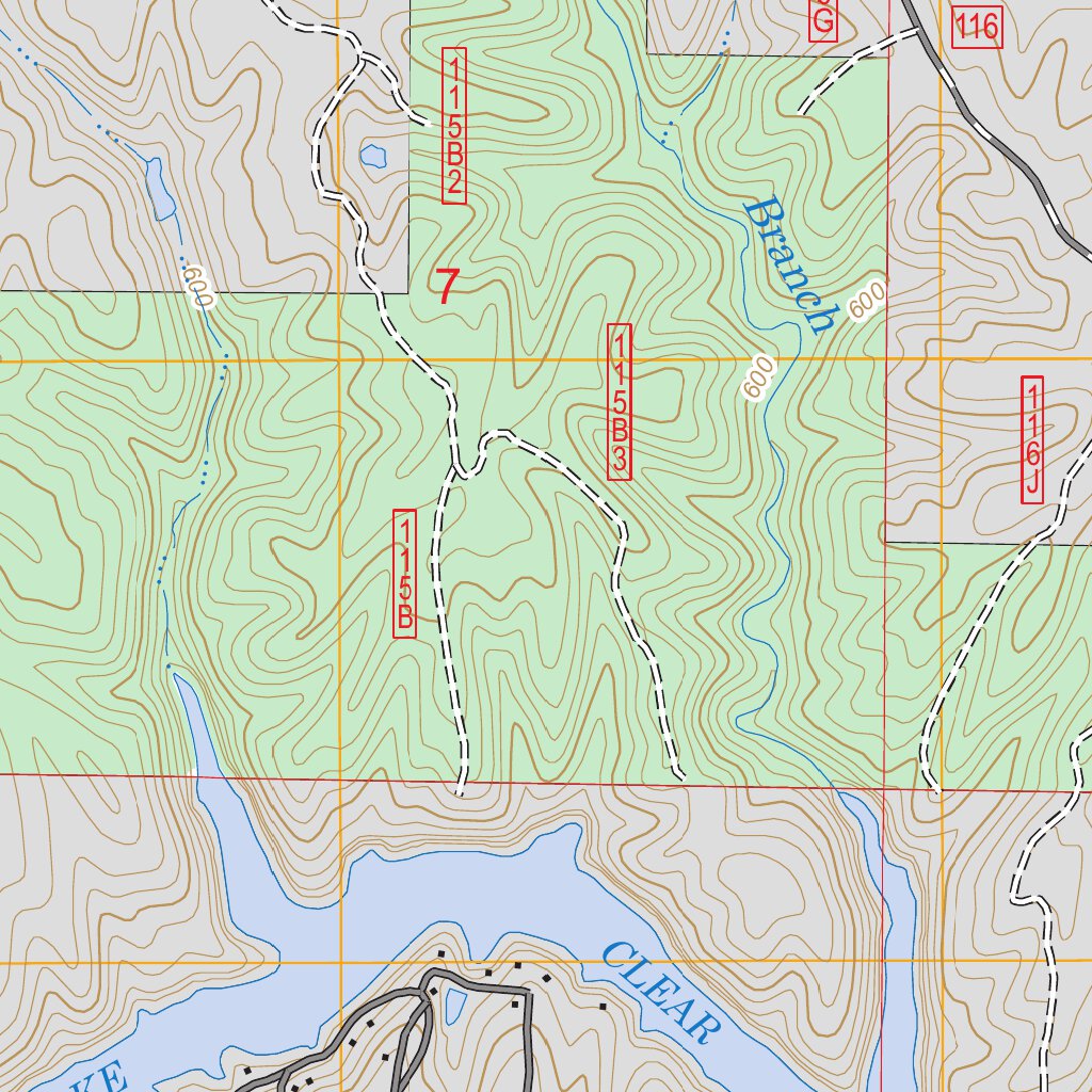 Black Pond, AL FSTopo Legacy Map by US Forest Service Topo Avenza Maps