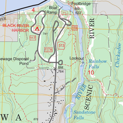 US Forest Service - Topo Black River Harbor, MI FSTopo Legacy digital map