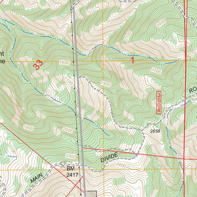 US Forest Service - Topo Black Star Canyon, CA FSTopo Legacy digital map