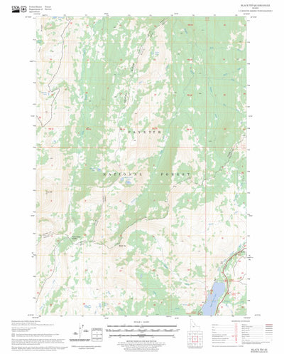 US Forest Service - Topo Black Tip, ID FSTopo Legacy digital map