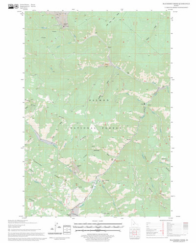 US Forest Service - Topo Blackbird Creek, ID FSTopo Legacy digital map
