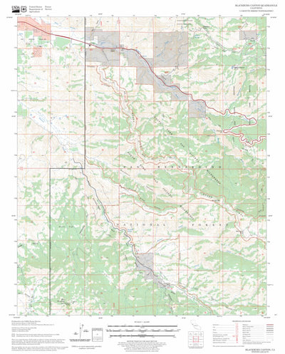 US Forest Service - Topo Blackburn Canyon, CA FSTopo Legacy digital map