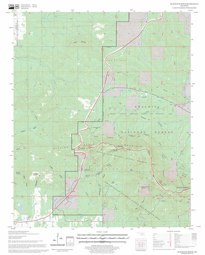 US Forest Service - Topo Blackjack Ridge, OK FSTopo Legacy digital map