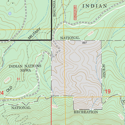 US Forest Service - Topo Blackjack Ridge, OK FSTopo Legacy digital map