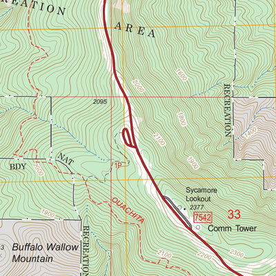 US Forest Service - Topo Blackjack Ridge, OK FSTopo Legacy digital map