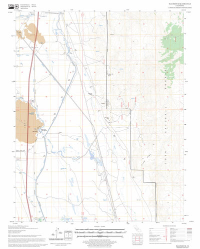 US Forest Service - Topo Blackrock, CA FSTopo Legacy digital map