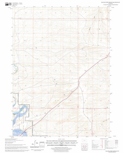 US Forest Service - Topo Blacks Fork Bridge, WY FSTopo Legacy digital map