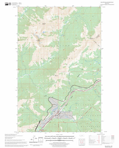 US Forest Service - Topo Blacktail, MT FSTopo Legacy digital map