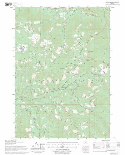 US Forest Service - Topo Blair Lake, OR FSTopo Legacy digital map