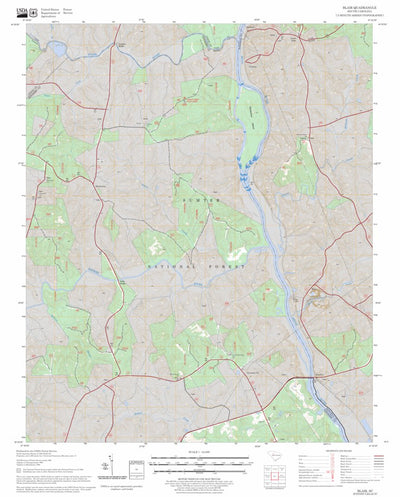 US Forest Service - Topo Blair, SC FSTopo Legacy digital map