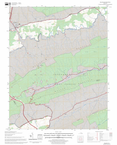 US Forest Service - Topo Bland, VA FSTopo Legacy digital map