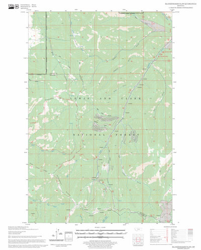 US Forest Service - Topo Blankenbaker Flats, MT FSTopo Legacy digital map