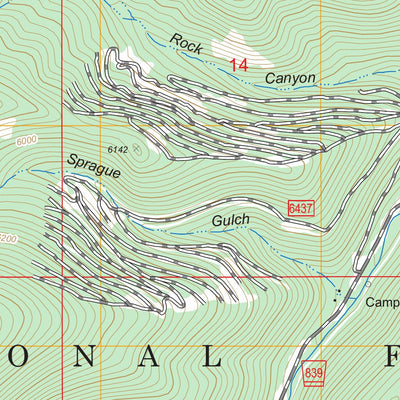 US Forest Service - Topo Blankenbaker Flats, MT FSTopo Legacy digital map