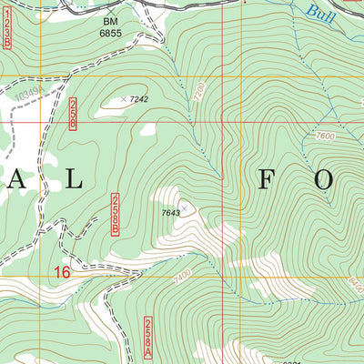 US Forest Service - Topo Blind Bull Creek, WY FSTopo Legacy digital map