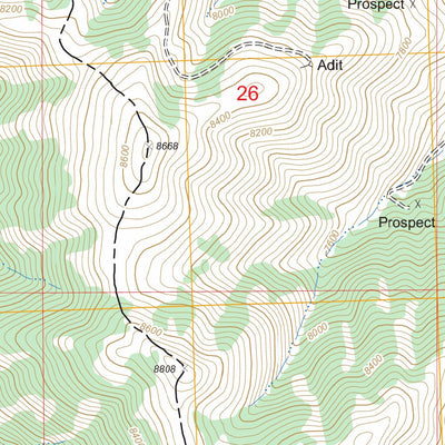 US Forest Service - Topo Blizzard Mountain North, ID FSTopo Legacy digital map
