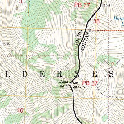 US Forest Service - Topo Blodgett Mountain, ID - MT FSTopo Legacy digital map