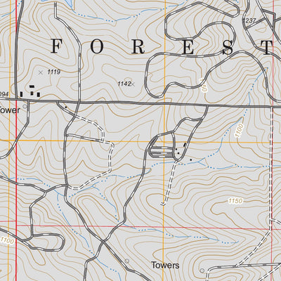 US Forest Service - Topo Bloodland, MO FSTopo Legacy digital map
