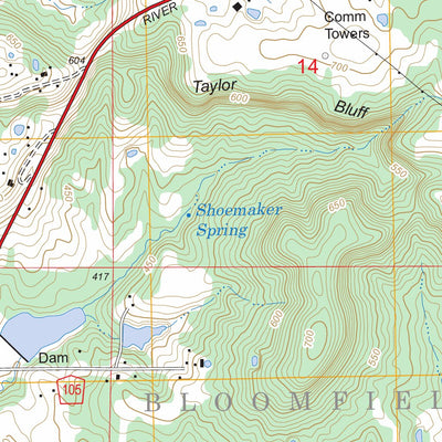 US Forest Service - Topo Bloomfield, IL FSTopo Legacy digital map