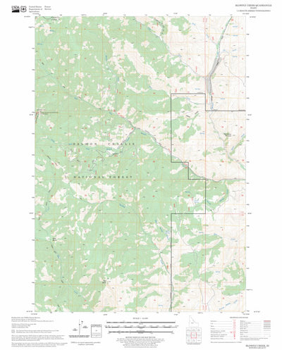 US Forest Service - Topo Blowfly Creek, ID FSTopo Legacy digital map