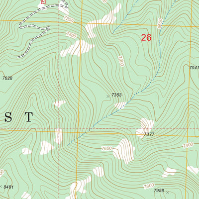 US Forest Service - Topo Blowfly Creek, ID FSTopo Legacy digital map