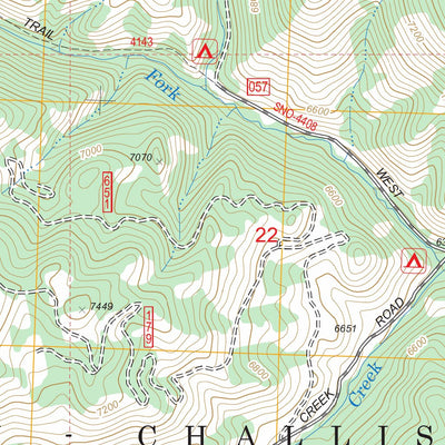 US Forest Service - Topo Blowfly Creek, ID FSTopo Legacy digital map