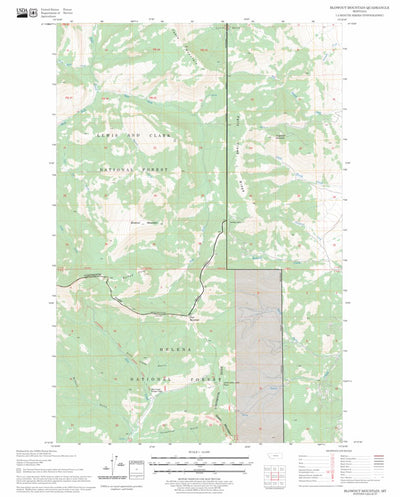 US Forest Service - Topo Blowout Mountain, MT FSTopo Legacy digital map