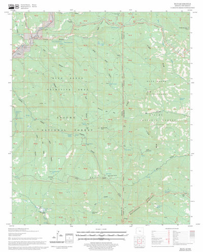 US Forest Service - Topo Blue, AZ - NM FSTopo Legacy digital map