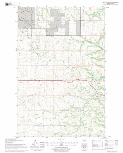US Forest Service - Topo Blue Buttes SE, ND FSTopo Legacy digital map