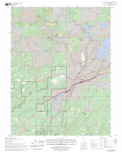 US Forest Service - Topo Blue Canyon, CA FSTopo Legacy digital map