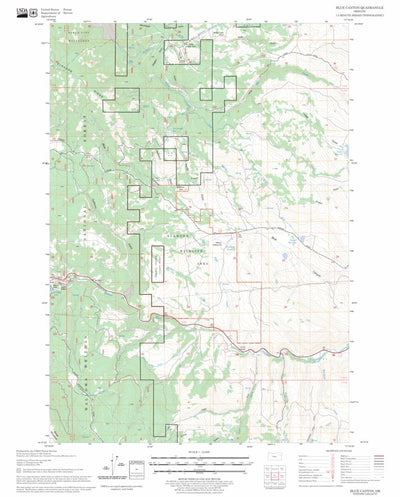 US Forest Service - Topo Blue Canyon, OR FSTopo Legacy digital map