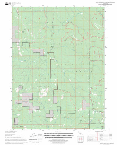 US Forest Service - Topo Blue Creek Mountain, CA FSTopo Legacy digital map
