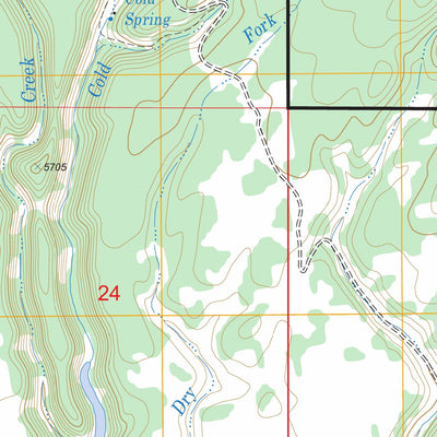 US Forest Service - Topo Blue Creek Reservoir, ID FSTopo Legacy digital map