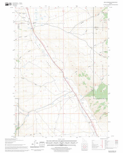 US Forest Service - Topo Blue Dome, ID FSTopo Legacy digital map